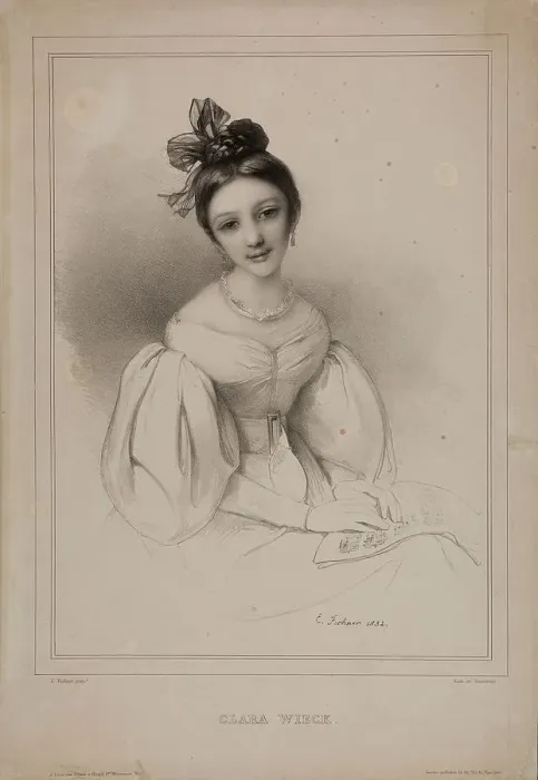 Framed Print : Portrait of Clara Schumann (1819-1896), 1832. Creator: Fechner, Eduard Clemens (1799-1861) Framed Print : Portrait of Clara Schumann (1819-1896), 1832. Creator: Fechner, Eduard Clemens (1799-1861)
