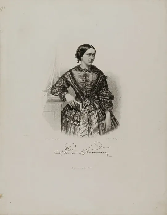 Framed Print : Portrait of Clara Schumann (1819-1896), 1865. Creator: Weger, August (1823-1892) Framed Print : Portrait of Clara Schumann (1819-1896), 1865. Creator: Weger, August (1823-1892)