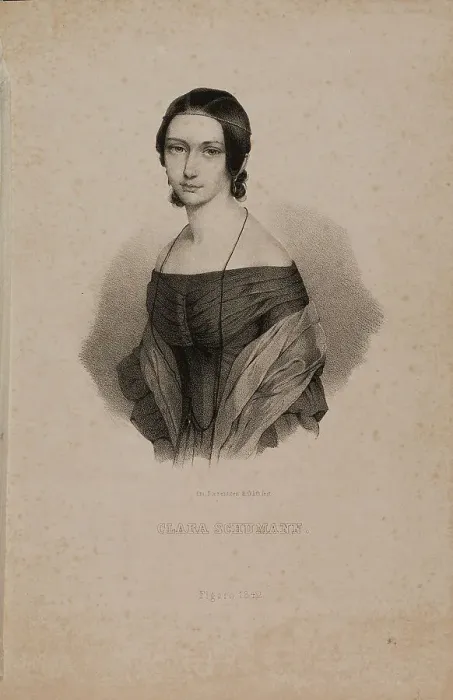 Framed Print : Portrait of Clara Schumann (1819-1896), 1842. Creator: Anonymous Framed Print : Portrait of Clara Schumann (1819-1896), 1842. Creator: Anonymous