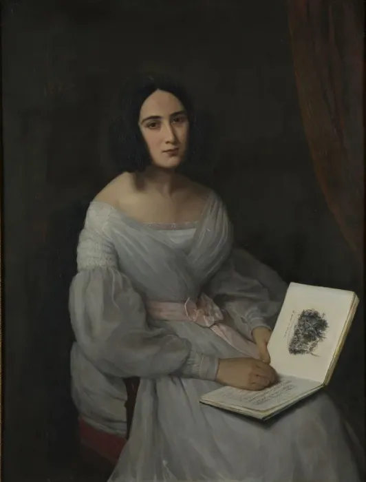 Framed Print : Portrait of Clara Wieck-Schumann (1819-1896) Framed Print : Portrait of Clara Wieck-Schumann (1819-1896)