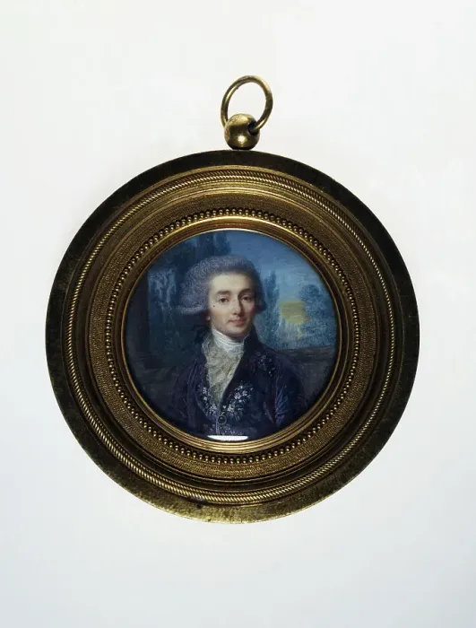 Framed Print : Portrait of Claris de Florian, 1791. Creator: Jean Baptiste Jacques Augustin