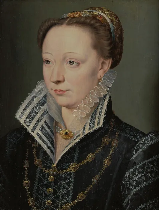 Framed Print : Portrait of Claude Catherine de Clermont-Tonnerre, Duchess of Retz (1543-1603), c1571. Creator: Unknown Framed Print : Portrait of Claude Catherine de Clermont-Tonnerre, Duchess of Retz (1543-1603), c1571. Creator: Unknown