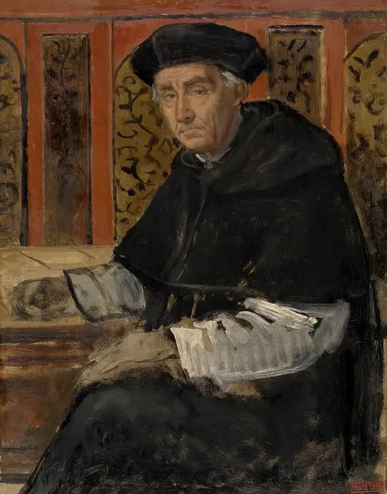 Framed Print : Portrait of a Cleric, c1860s. Creator: Jan August Hendrik Leys Framed Print : Portrait of a Cleric, c1860s. Creator: Jan August Hendrik Leys