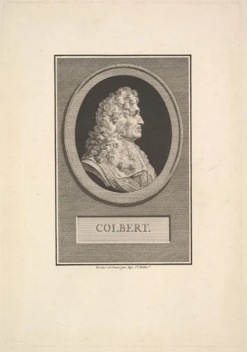 Framed Print : Portrait of Colbert, 1800. Creator: Augustin de Saint-Aubin Framed Print : Portrait of Colbert, 1800. Creator: Augustin de Saint-Aubin