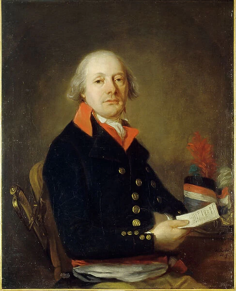 Portrait of commissioner of war in year IX, presumed to be Pascalis, 1802. Creators: Nicolas Raguenet, Jacques Wilbaut