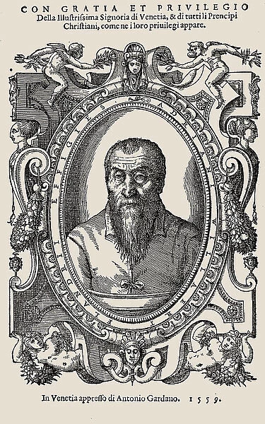 Portrait of the composer Adrian Willaert (1490-1562), 1559. Creator: Anonymous