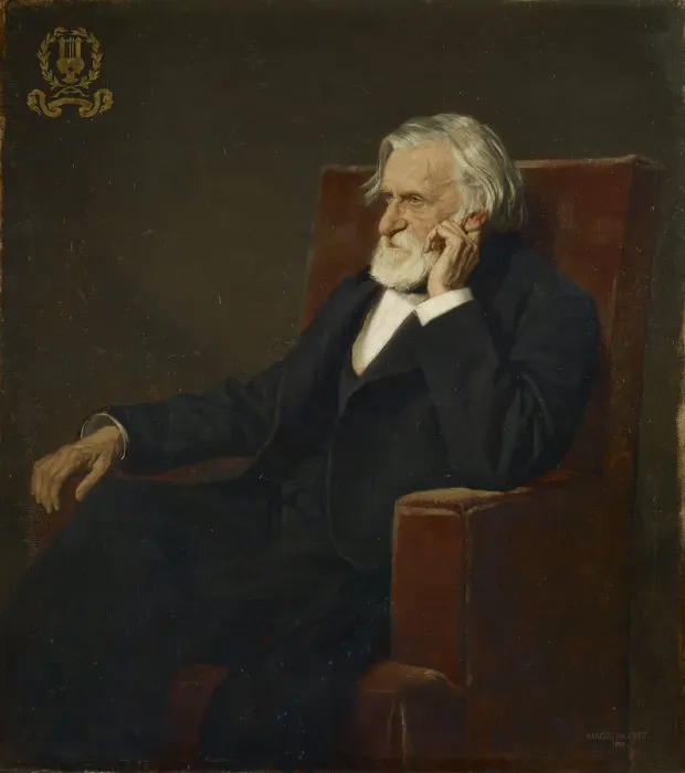 Framed Print : Portrait of the composer Ambroise Thomas (1811-1896), 1895