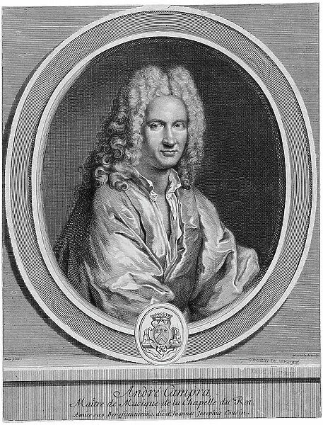 Portrait of the composer André Campra (1660-1744), 1725. Creator: Edelinck, Nicolas-Étienne (1681-1767)