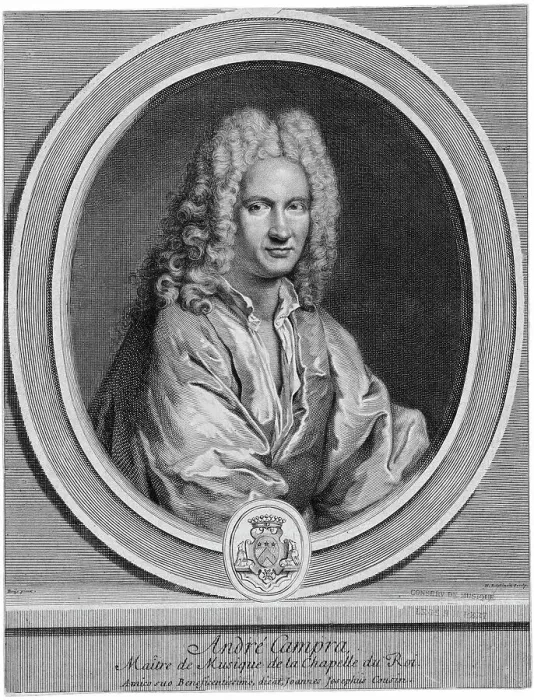 Framed Print : Portrait of the composer André Campra (1660-1744), 1725. Creator: Edelinck, Nicolas-Étienne (1681-1767) Framed Print : Portrait of the composer André Campra (1660-1744), 1725. Creator: Edelinck, Nicolas-Étienne (1681-1767)