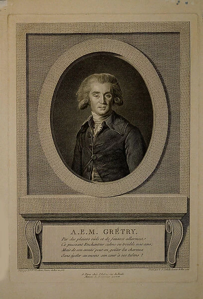 Portrait of the composer Andre Ernest Modeste Gretry (1741-1813), 1786