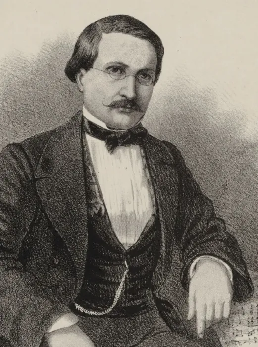Framed Print : Portrait of the composer Antony Lamotte (1819-1912), 1855-1859. Creator: Donjean, Gustave Framed Print : Portrait of the composer Antony Lamotte (1819-1912), 1855-1859. Creator: Donjean, Gustave