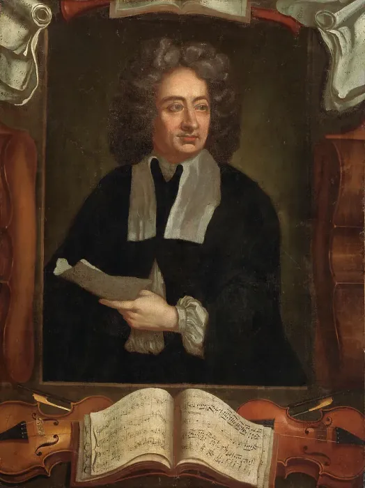 Framed Print : Portrait of the composer Arcangelo Corelli (1653-1713), ca 1699. Creator: Howard, Hugh (1675-1737) Framed Print : Portrait of the composer Arcangelo Corelli (1653-1713), ca 1699. Creator: Howard, Hugh (1675-1737)