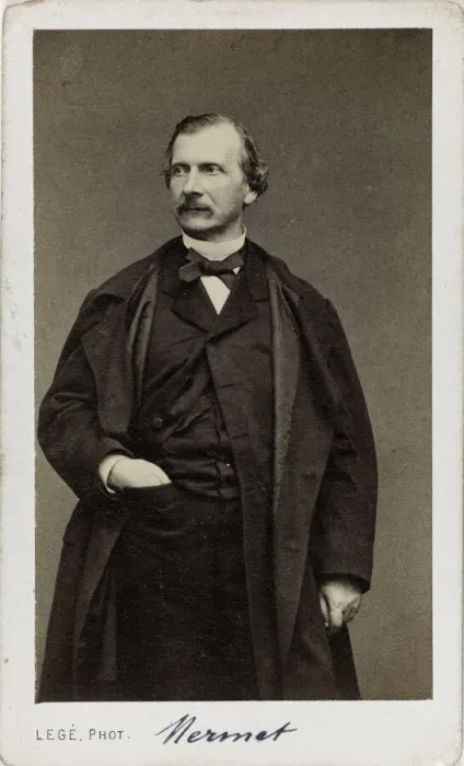 Framed Print : Portrait of the Composer Auguste Mermet (1810-1889). Creator: Legé Framed Print : Portrait of the Composer Auguste Mermet (1810-1889). Creator: Legé
