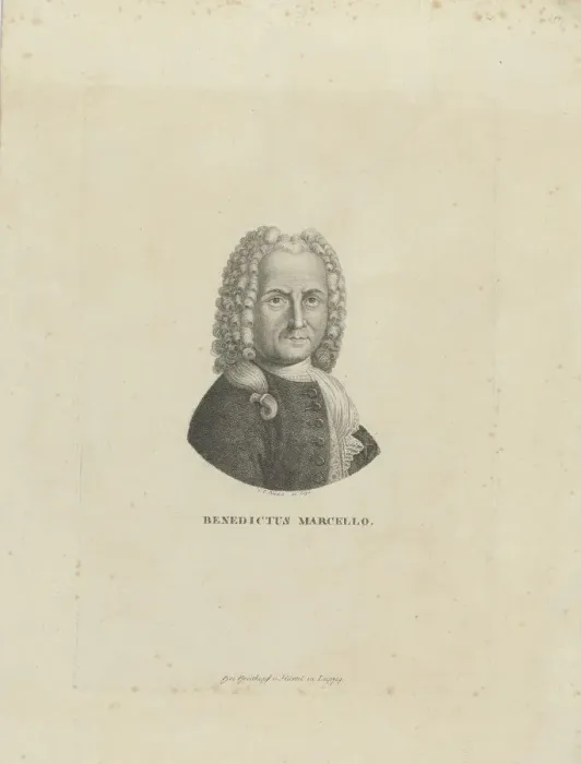 Framed Print : Portrait of the composer Benedetto Marcello (1686-1739), c. 1795. Creator: Riedel Framed Print : Portrait of the composer Benedetto Marcello (1686-1739), c. 1795. Creator: Riedel