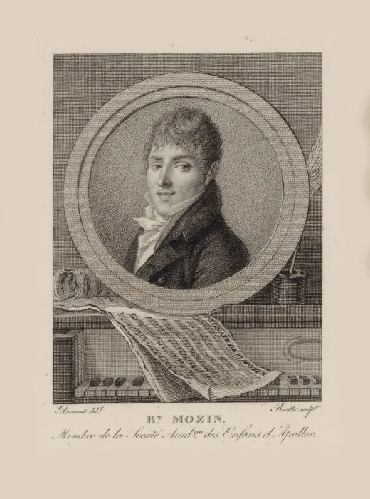 Framed Print : Portrait of the Composer Benoit Mozin (1769-1857), 1800. Creator: Ruotte, Louis Charles Framed Print : Portrait of the Composer Benoit Mozin (1769-1857), 1800. Creator: Ruotte, Louis Charles