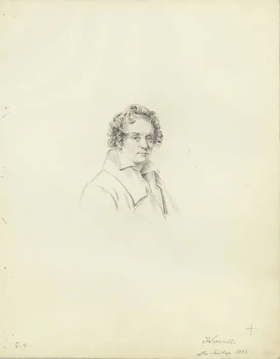 Framed Print : Portrait of the composer Bernhard Henrik Crusell (1775-1838), 1833. Creator: Röhl, Maria (1801-1875) Framed Print : Portrait of the composer Bernhard Henrik Crusell (1775-1838), 1833. Creator: Röhl, Maria (1801-1875)