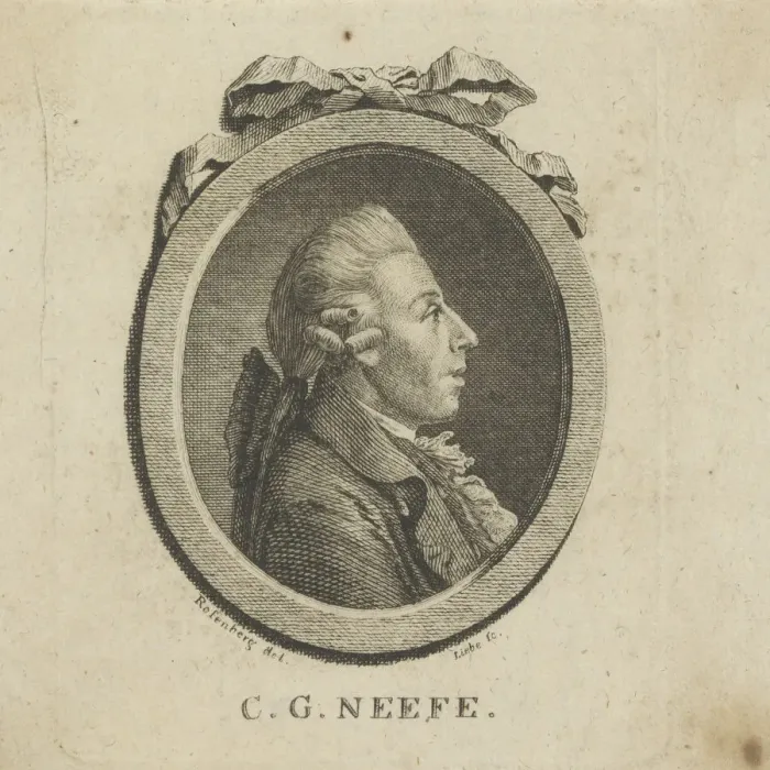 Framed Print : Portrait of the composer Christian Gottlob Neefe (1748-1798), c. 1780. Creator: Liebe Framed Print : Portrait of the composer Christian Gottlob Neefe (1748-1798), c. 1780. Creator: Liebe