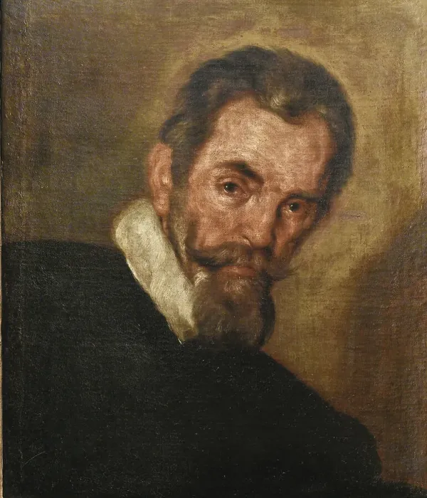 Framed Print : Portrait of the composer Claudio Monteverdi (1567-1643). Artist: Strozzi, Bernardo (1581-1644) Framed Print : Portrait of the composer Claudio Monteverdi (1567-1643). Artist: Strozzi, Bernardo (1581-1644)