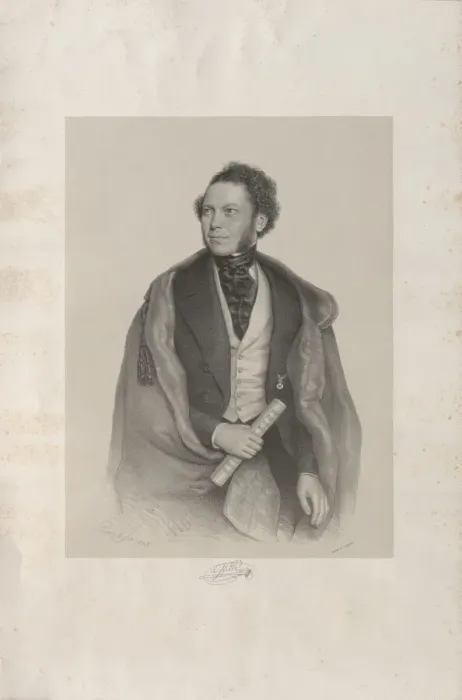 Framed Print : Portrait of the composer and conductor Gottfried von Preyer (1807-1901), 1845 Framed Print : Portrait of the composer and conductor Gottfried von Preyer (1807-1901), 1845