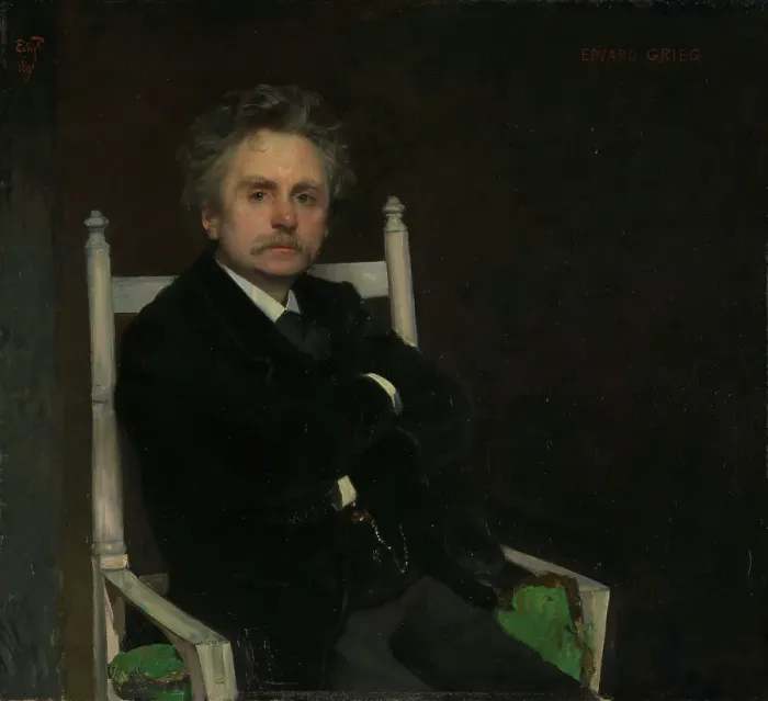 Framed Print : Portrait of the Composer Edvard Grieg, 1891. Creator: Eilif Peterssen Framed Print : Portrait of the Composer Edvard Grieg, 1891. Creator: Eilif Peterssen