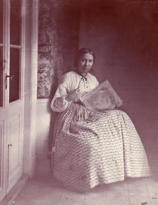 Framed Print : Portrait of the composer Elfrida Andrée at the age of 22, 1863. Creator: Salomon August Andree Framed Print : Portrait of the composer Elfrida Andrée at the age of 22, 1863. Creator: Salomon August Andree