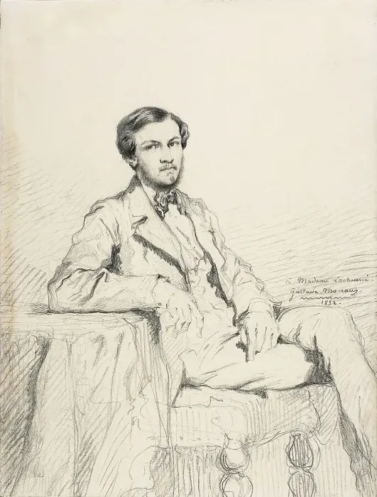 Framed Print : Portrait of the composer Eugène Lacheurié, 1852. Creator: Moreau, Gustave (1826-1898) Framed Print : Portrait of the composer Eugène Lacheurié, 1852. Creator: Moreau, Gustave (1826-1898)