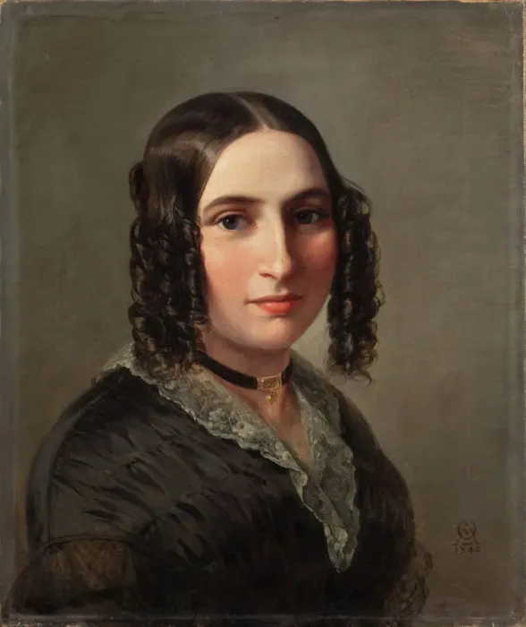 Framed Print : Portrait of the composer Fanny Hensel nee Mendelssohn (1805-1847), 1842 Framed Print : Portrait of the composer Fanny Hensel nee Mendelssohn (1805-1847), 1842