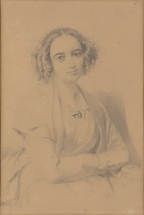 Framed Print : Portrait of the composer Fanny Hensel nee Mendelssohn (1805-1847), 1847. Creator: Hensel Framed Print : Portrait of the composer Fanny Hensel nee Mendelssohn (1805-1847), 1847. Creator: Hensel