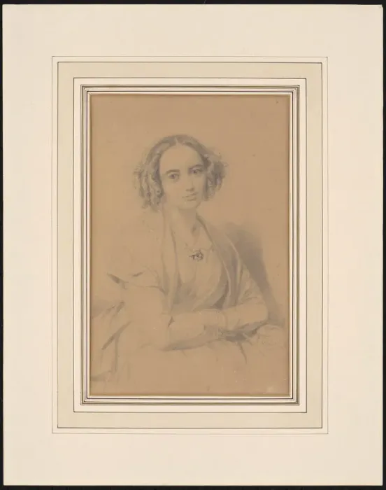 Framed Print : Portrait of the composer Fanny Hensel nee Mendelssohn (1805-1847), 1847. Creator: Hensel Framed Print : Portrait of the composer Fanny Hensel nee Mendelssohn (1805-1847), 1847. Creator: Hensel