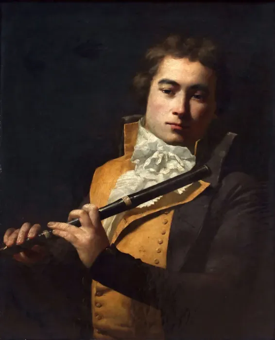 Framed Print : Portrait of the composer and flautist Francois Devienne (1759-1803), ca 1792