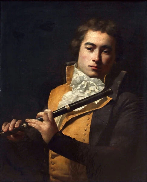 Portrait of the composer and flautist Francois Devienne (1759-1803), ca 1792