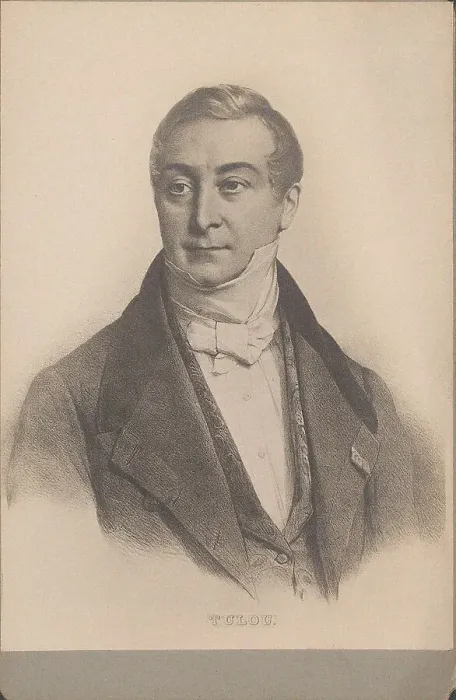 Framed Print : Portrait of the composer and flautist Jean-Louis Tulou (1786-1865), 1830-1839. Creator: Grevedon, Pierre Louis Henri (1776-1860)