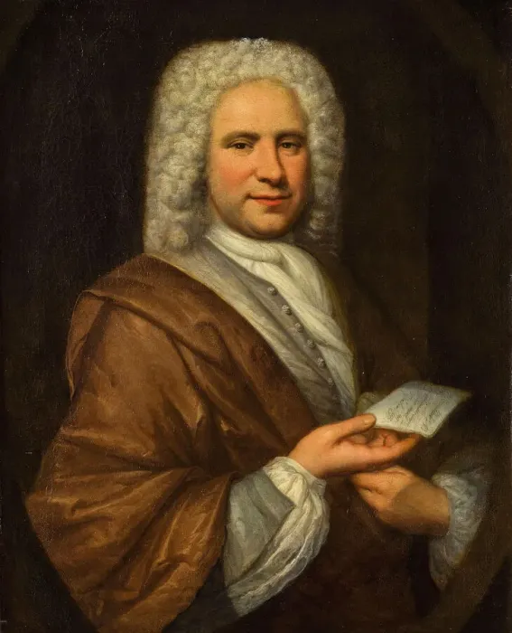 Framed Print : Portrait of the composer and flautist Michel de la Barre (1675-1745) Framed Print : Portrait of the composer and flautist Michel de la Barre (1675-1745)