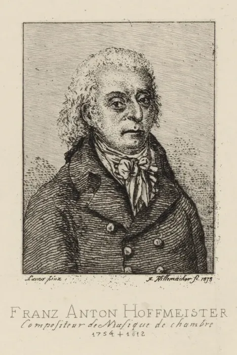 Framed Print : Portrait of the composer Franz Anton Hoffmeister (1754-1812). Creator: Hillemacher Framed Print : Portrait of the composer Franz Anton Hoffmeister (1754-1812). Creator: Hillemacher