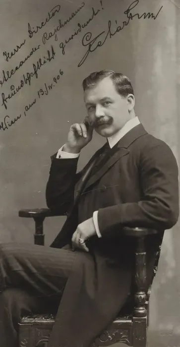 Framed Print : Portrait of the Composer Franz Lehar (1870-1948), 1906. Creator: Gutmann, Ludwig Framed Print : Portrait of the Composer Franz Lehar (1870-1948), 1906. Creator: Gutmann, Ludwig