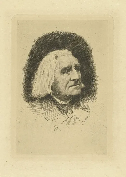 Framed Print : Portrait of the Composer Franz Liszt (1811-1886), 1886. Artist: Dake, Carel Lodewijk (1857-1918) Framed Print : Portrait of the Composer Franz Liszt (1811-1886), 1886. Artist: Dake, Carel Lodewijk (1857-1918)