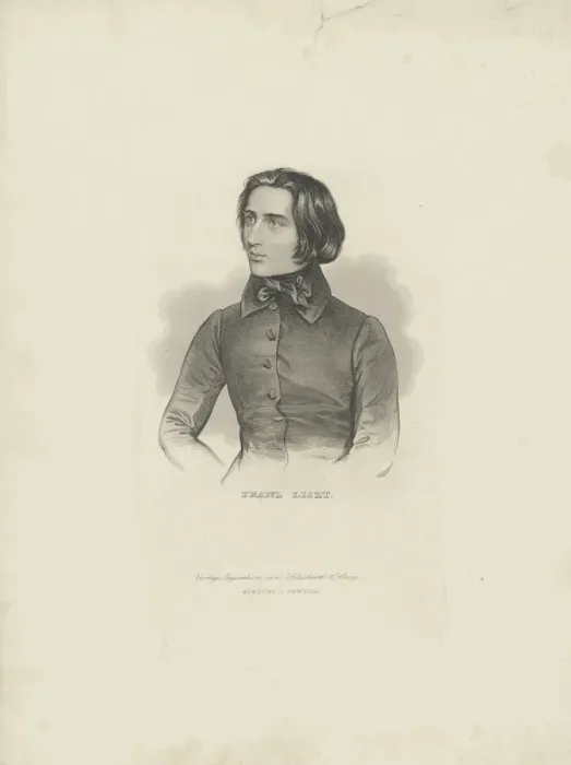 Framed Print : Portrait of the Composer Franz Liszt (1811-1886), 1840-1850. Creator: Anonymous Framed Print : Portrait of the Composer Franz Liszt (1811-1886), 1840-1850. Creator: Anonymous