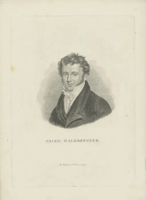 Framed Print : Portrait of the composer Friedrich Kalkbrenner (1785-1849), ca 1821. Creator: Riedel Framed Print : Portrait of the composer Friedrich Kalkbrenner (1785-1849), ca 1821. Creator: Riedel