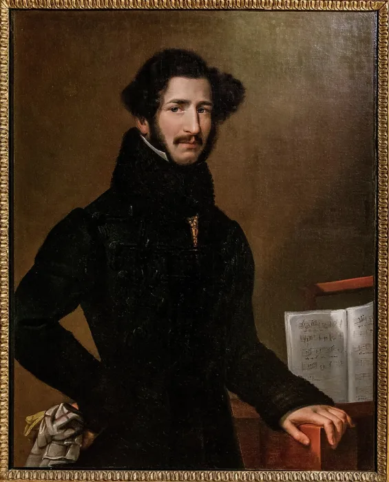 Framed Print : Portrait of the composer Gaetano Donizetti (1797-1848), First half of the 19th century. Creator: Anonymous Framed Print : Portrait of the composer Gaetano Donizetti (1797-1848), First half of the 19th century. Creator: Anonymous
