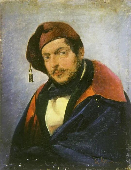 Framed Print : Portrait of the composer Gaetano Donizetti (1797-1848), c1850. Creator: Altamura, Francesco Saverio (1826-1897)
