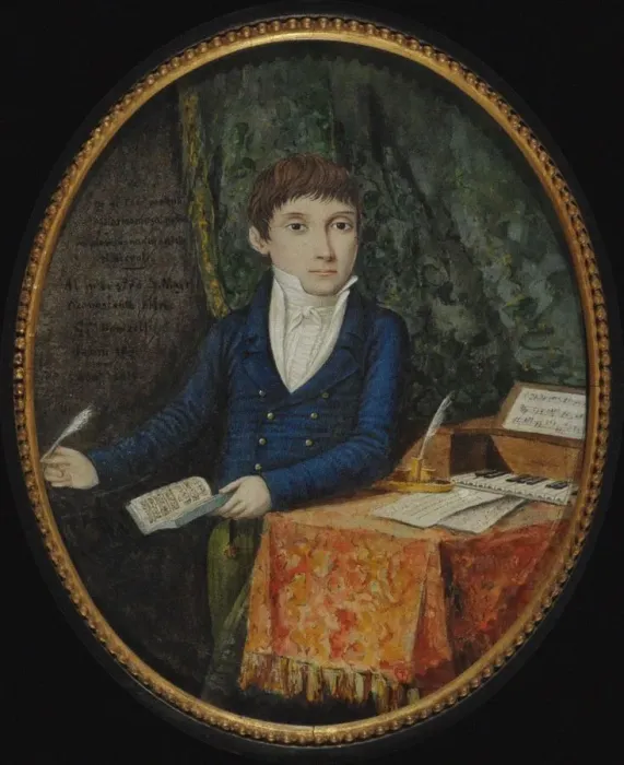 Framed Print : Portrait of the composer Gaetano Donizetti (1797-1848) as a youth, 1810s Framed Print : Portrait of the composer Gaetano Donizetti (1797-1848) as a youth, 1810s