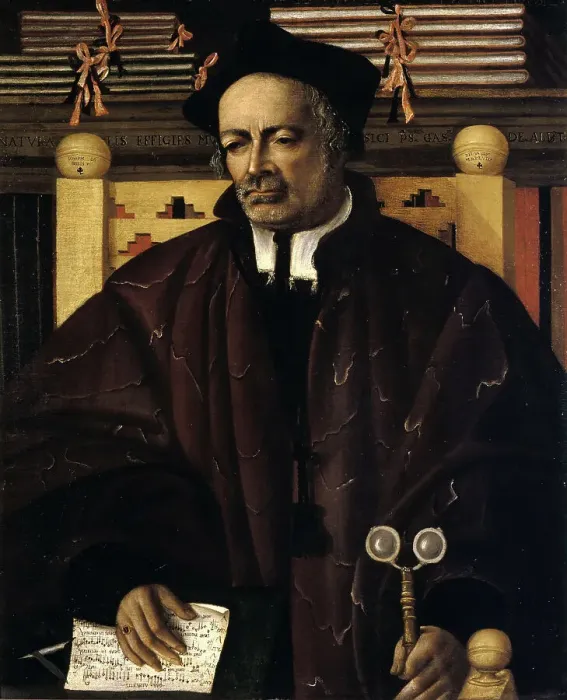 Framed Print : Portrait of the composer Gasparo de Alberti, 1547. Creator: Belli, Giuseppe (1520-after 1580) Framed Print : Portrait of the composer Gasparo de Alberti, 1547. Creator: Belli, Giuseppe (1520-after 1580)