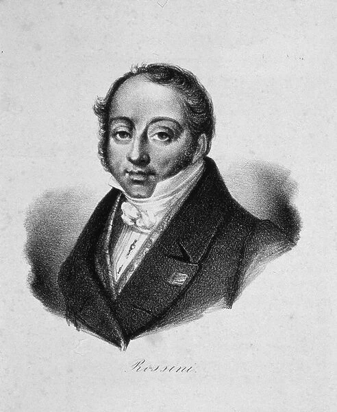 Portrait of the composer Gioachino Antonio Rossini (1792-1868), 19th century