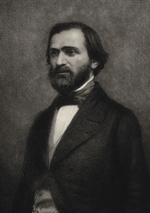 Framed Print : Portrait of the Composer Giuseppe Verdi (1813-1901), c. 1850. Creator: Geoffroy, Charles-Michel Framed Print : Portrait of the Composer Giuseppe Verdi (1813-1901), c. 1850. Creator: Geoffroy, Charles-Michel