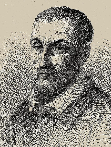 Portrait of the composer Gregorio Allegri (1582-1652), . Creator: Deblois, Charles Alphonse (1822-1883)