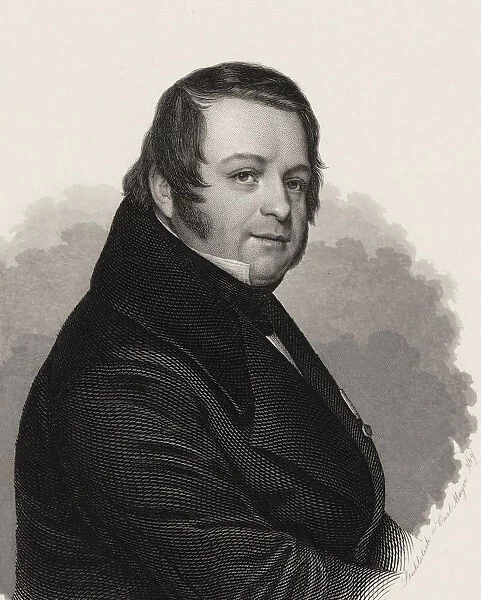 Portrait of the composer Heinrich Marschner (1795-1861). Creator: Mayer, Carl (1798-1868)
