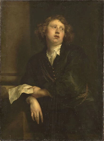 Portrait of the Composer Henricus Liberti (1628-1661), c. 1630. Artist: Dyck, Anthony van, (Studio of)