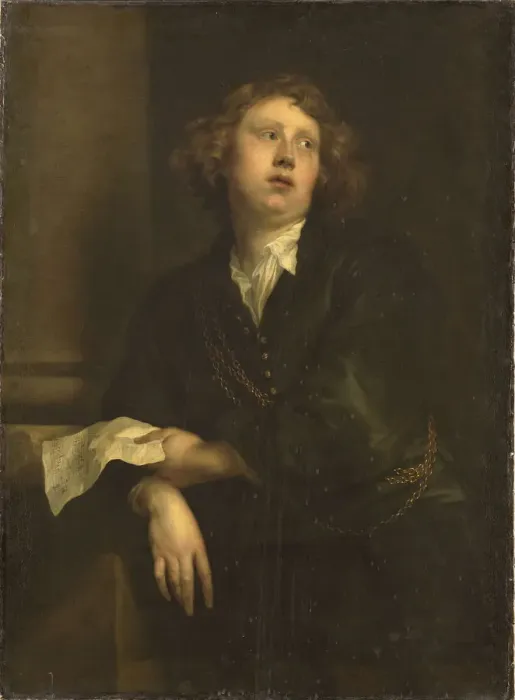 Framed Print : Portrait of the Composer Henricus Liberti (1628-1661), c. 1630. Artist: Dyck, Anthony van, (Studio of) Framed Print : Portrait of the Composer Henricus Liberti (1628-1661), c. 1630. Artist: Dyck, Anthony van, (Studio of)