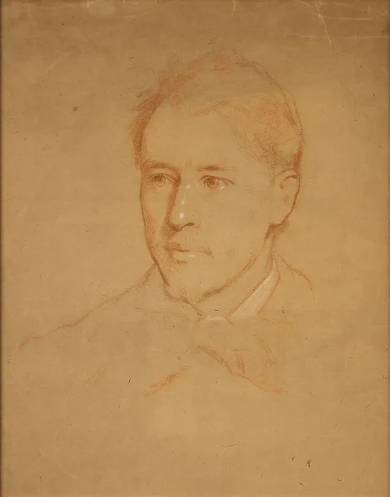 Framed Print : Portrait of the composer Hugo Wolf (1860-1903), c 1889. Creator: Katzer, Anton (1863-1945)