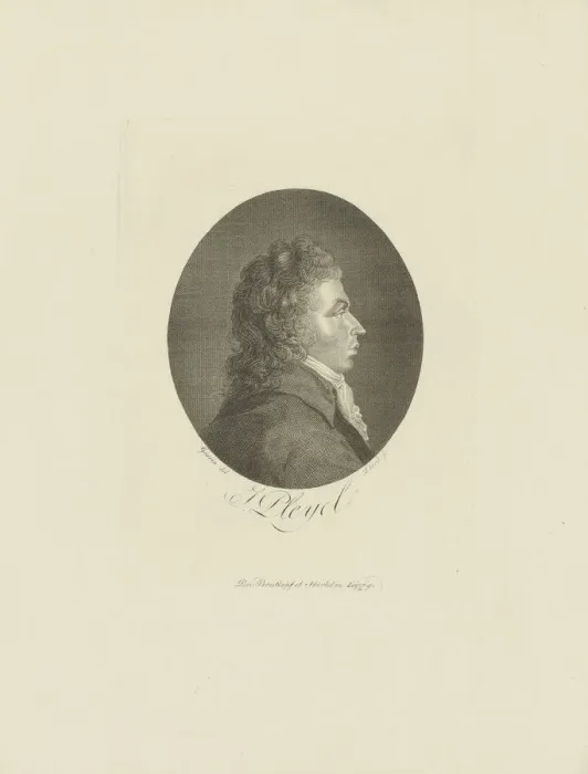 Framed Print : Portrait of the composer Ignace Pleyel (1757-1831), c. 1800. Creator: Breitkopf & Hartel Framed Print : Portrait of the composer Ignace Pleyel (1757-1831), c. 1800. Creator: Breitkopf & Hartel